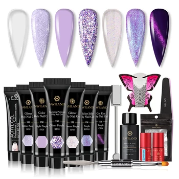 Saviland DIY Manicure Set Glitter Purple Poly Nail Gel Kit Cat Eye Nail Extension Set UV Cat Eye Jelly Gel Polish
Saviland DIY Manicure Set Glitter Purple Poly Nail Gel Kit Cat Eye Nail Extension Set UV Cat Eye Jelly Gel Polish