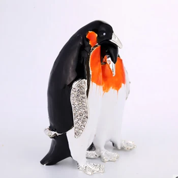 Lovely Penguin Couple Box Jewelry Storage Wedding Bride Groom Gift Showcase 
Lovely Penguin Couple Box Jewelry Storage Wedding Bride Groom Gift Showcase