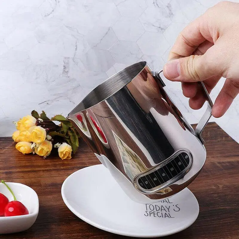 600ml Stainless Steel Milk Jug Frothing Coffee Latte Pitcher Milk Cream Coffee Cup Latte Cappuccino Frothing Kitchen Accessories
600ml Stainless Steel Milk Jug Frothing Coffee Latte Pitcher Milk Cream Coffee Cup Latte Cappuccino Frothing Kitchen Accessories