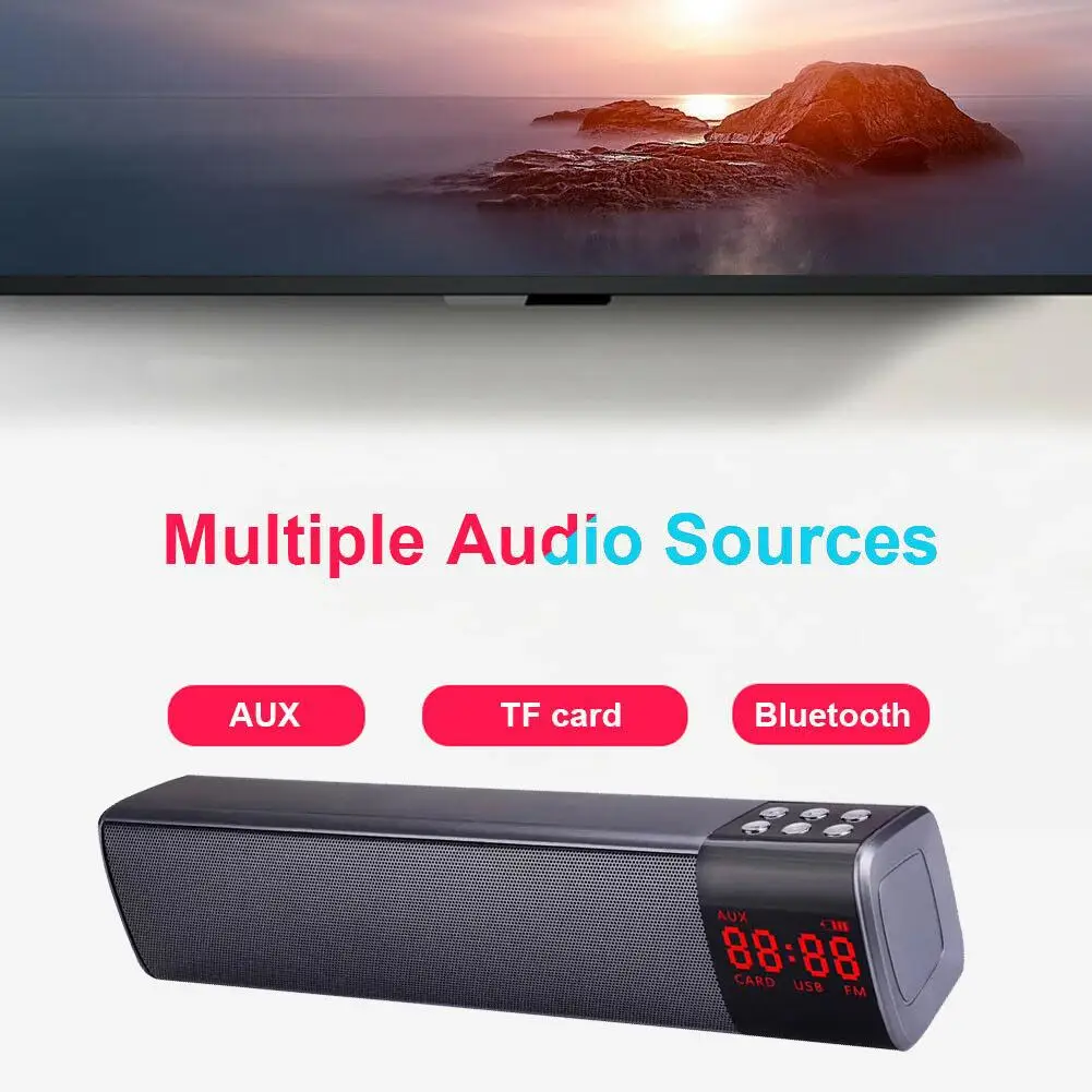 S2028 Wireless Stereo Subwoofer Bluetooth Speaker FM Radio TF USB Sound Bar Portable Speaker Support TF Card playback
S2028 Wireless Stereo Subwoofer Bluetooth Speaker FM Radio TF USB Sound Bar Portable Speaker Support TF Card playback