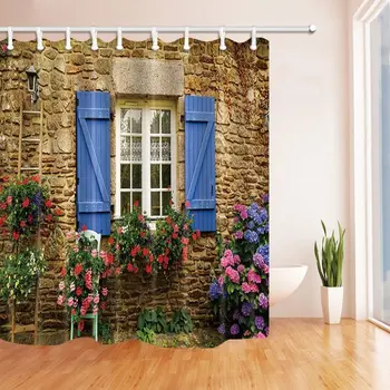 3D Digital Printing Home Garden Shower Curtain Stone Wall and Window and Flowers Mildew Resistant Polyester Fabric Bathroom Deco
3D Digital Printing Home Garden Shower Curtain Stone Wall and Window and Flowers Mildew Resistant Polyester Fabric Bathroom Deco