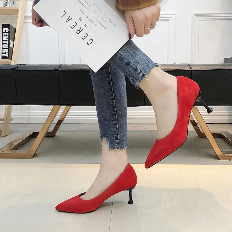 2019 Spring New Style High Heel Shoes Women's Korean-style Thin Heeled Pointed-Toe-Style WOMEN'S Shoes Shallow Mouth Versatile C 
2019 Spring New Style High Heel Shoes Women's Korean-style Thin Heeled Pointed-Toe-Style WOMEN'S Shoes Shallow Mouth Versatile C