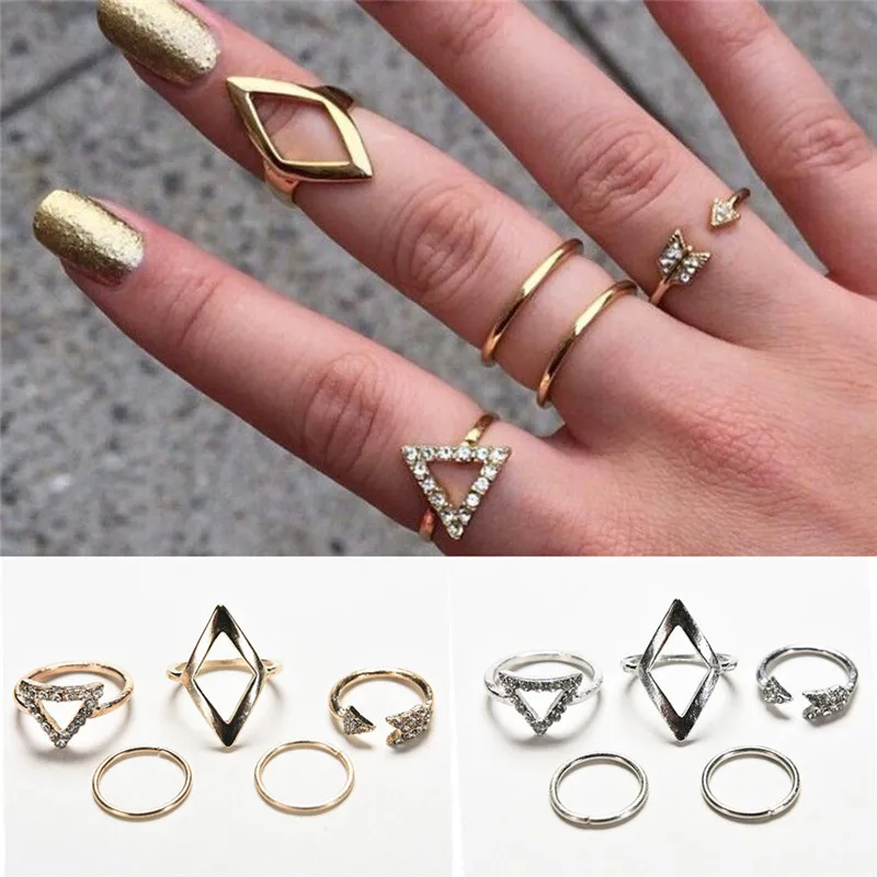 5Pcs/Set Punk Rings Women Geometry Stacking Finger Knuckle Middle Finger Rings Set Women Jewelry Silver Gold Colors
5Pcs/Set Punk Rings Women Geometry Stacking Finger Knuckle Middle Finger Rings Set Women Jewelry Silver Gold Colors
