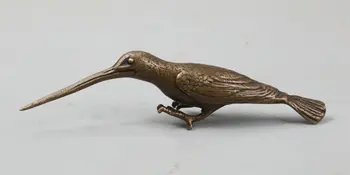 118MM/5" Collect Curio Rare China Bronze Exquisite Propitious Bird Tea Knife Tea Needle Tea Cone Kung Fu Tea Statue Statuary 75g
118MM/5" Collect Curio Rare China Bronze Exquisite Propitious Bird Tea Knife Tea Needle Tea Cone Kung Fu Tea Statue Statuary 75g