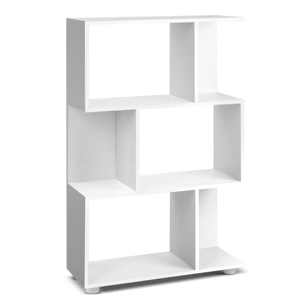 Artiss Simple 3 Tier Zig Zag Bookshelf White Bedroom Modern Students Creative Land Bookcase Anti-Scratch Feet Easy Assembly AU
Artiss Simple 3 Tier Zig Zag Bookshelf White Bedroom Modern Students Creative Land Bookcase Anti-Scratch Feet Easy Assembly AU