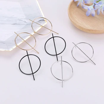 Fashion Minimalist Geometric Circle Earring Contracted Temperament Earrings Long Female Stud Earrings for Women
Fashion Minimalist Geometric Circle Earring Contracted Temperament Earrings Long Female Stud Earrings for Women