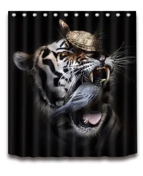 Tortoise Tiger Bird Waterproof Fabric Home Uniqued Set Shower Curtain 
Tortoise Tiger Bird Waterproof Fabric Home Uniqued Set Shower Curtain