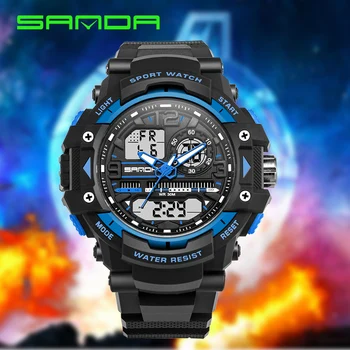 Fashion Sanda Brand G Style Shock Men Led Digital Military Sport Men's Wristwatch Waterproof Watch Electronic Relogio Masculino 
Fashion Sanda Brand G Style Shock Men Led Digital Military Sport Men's Wristwatch Waterproof Watch Electronic Relogio Masculino