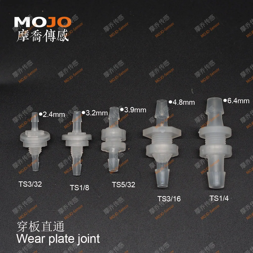 

Free shipping! Luer connector PP wear plate joint Corrosion and temperature resistance OD:3/32" 1/8" 5/32" 3/16" 1/4" 100pcs/lot