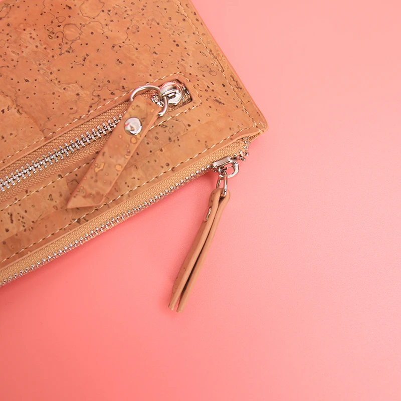 cork zipper coin purse