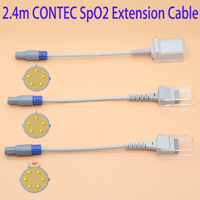 2.4m SpO2 sensor adapter/extensoin cable for contec cms7000/8000/9000 monitor,Apply to BCI and digital SpO2 probe.
2.4m SpO2 sensor adapter/extensoin cable for contec cms7000/8000/9000 monitor,Apply to BCI and digital SpO2 probe.