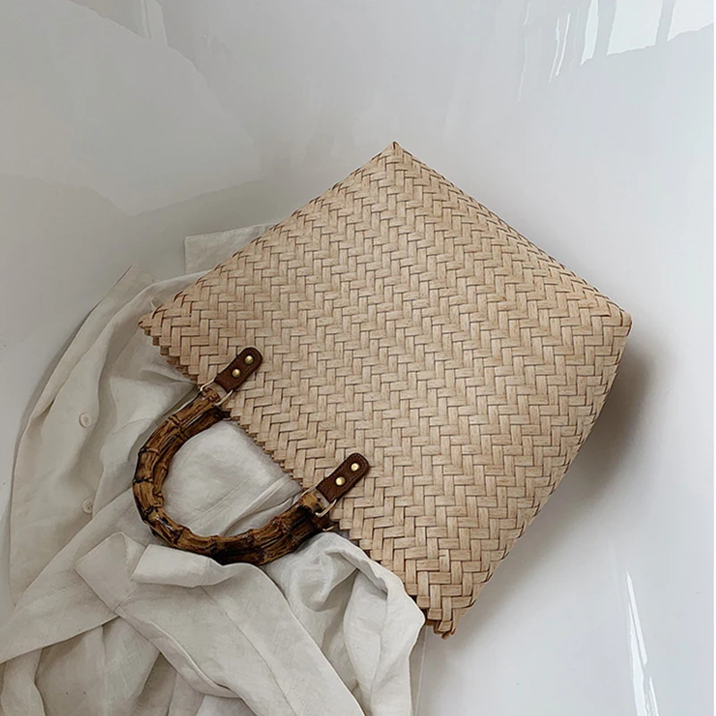 Gusure Open-Top Straw Handbag - Hollow Weave Summer Essential 17 H93dcb202b21049f5bc0ffd10bc7499cfn