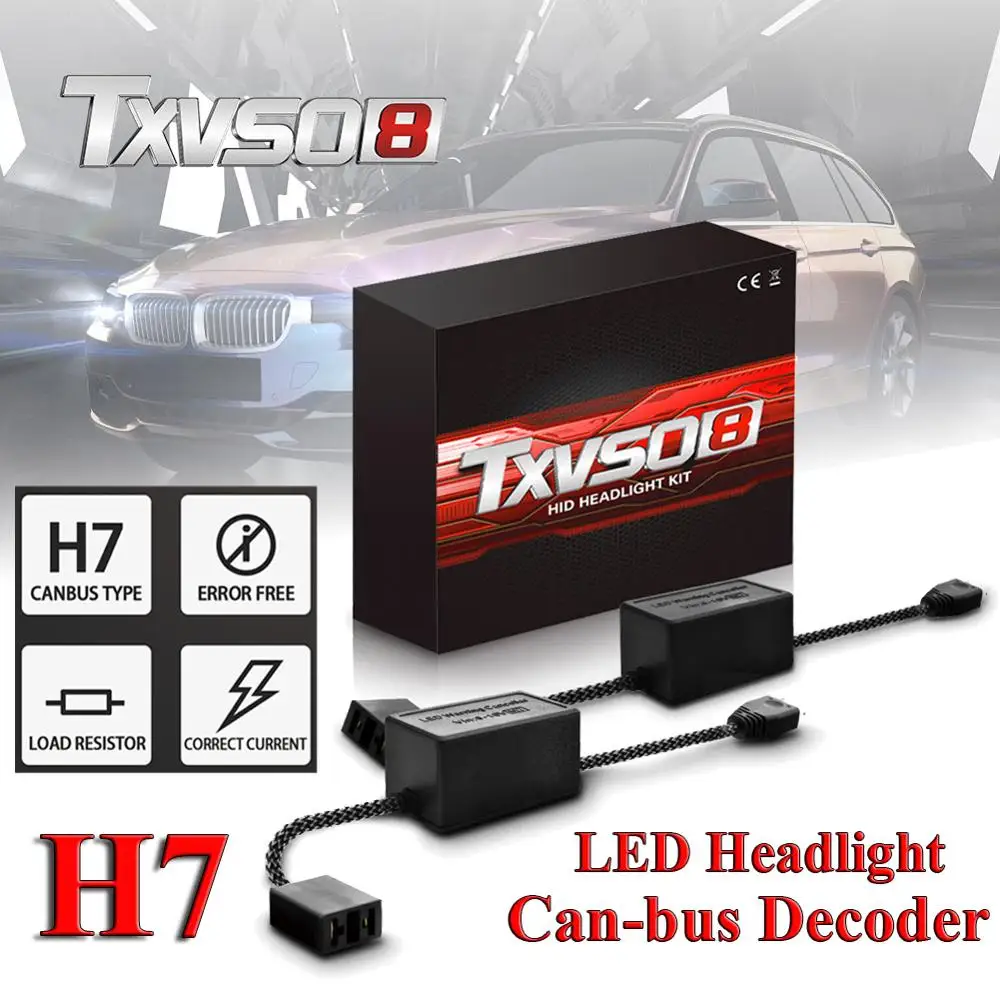 2pcs H7 HID LED Headlight Can-bus Decoder Error Free Anti Flicker Wiring Harness Adapter
2pcs H7 HID LED Headlight Can-bus Decoder Error Free Anti Flicker Wiring Harness Adapter