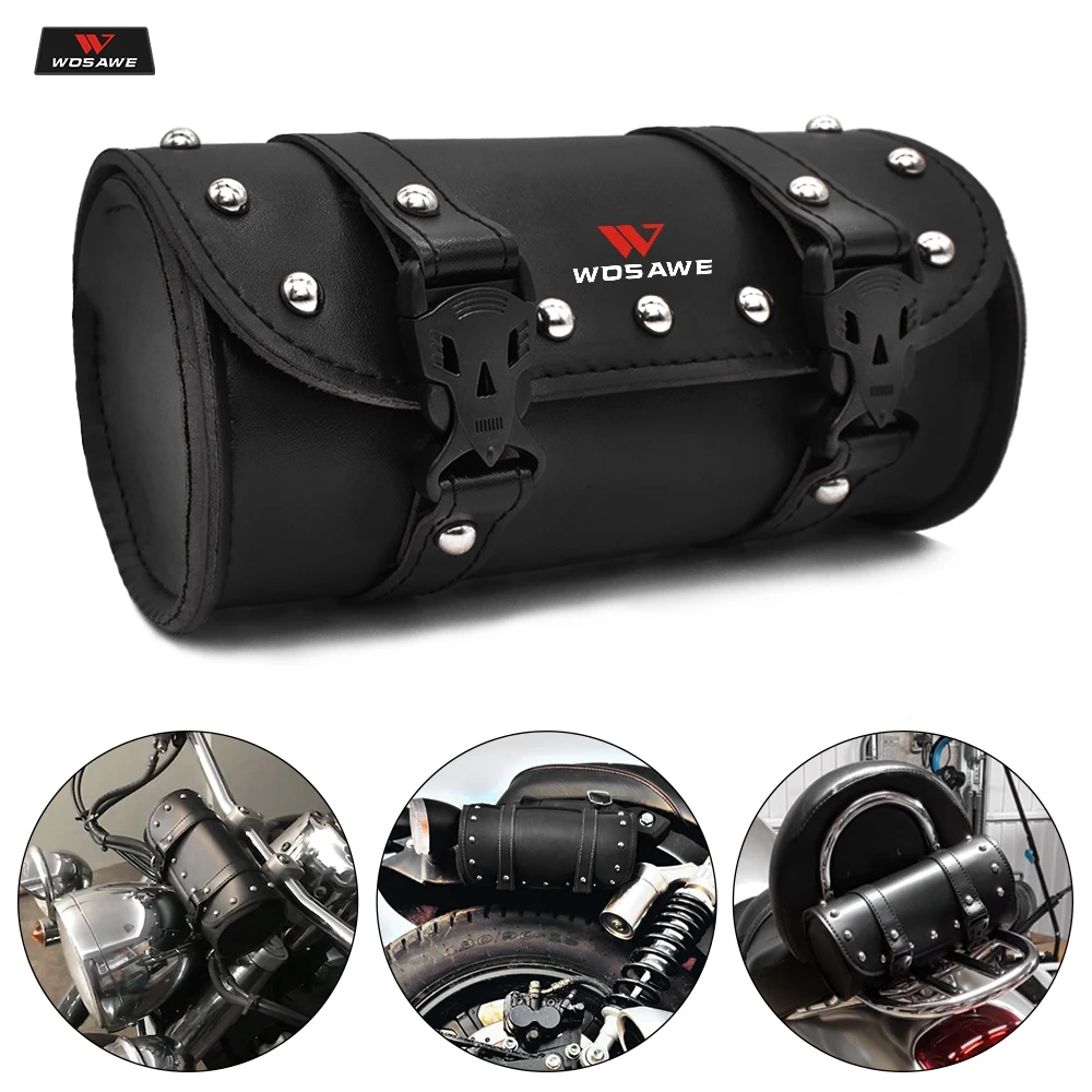 WOSAWE 1.5L Motorcycle PU Leather Vintage Front Toolkit Bag Saddlebag Round Barrel Saddle Tool Bag Multi-functional Bag
WOSAWE 1.5L Motorcycle PU Leather Vintage Front Toolkit Bag Saddlebag Round Barrel Saddle Tool Bag Multi-functional Bag