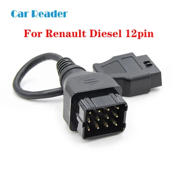 

12pin for renault diesel to OBD2 16pin will allow you to connect compatible tcs diagnostic tools
