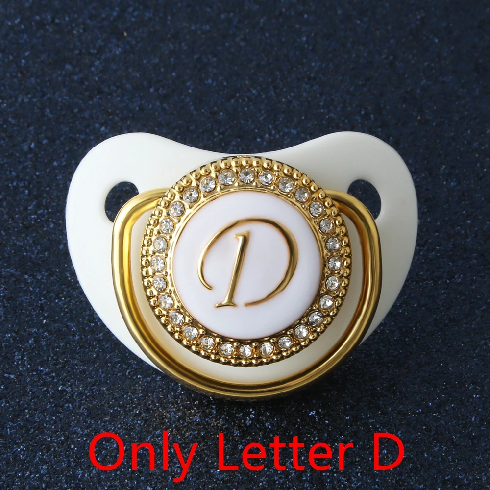 Luxury Baby Pacifier Initial Letter D Bling Pacifier Jewelry Rhinestone Twinkling Pacifier Holder Clip BPA free Soother Dummy
Luxury Baby Pacifier Initial Letter D Bling Pacifier Jewelry Rhinestone Twinkling Pacifier Holder Clip BPA free Soother Dummy