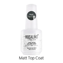 ROSALIND15ML Base & Top Gel Nagellak Semi Permanente Matt Top Jas Rein Kracht Gel Rubber Voor Gel Vernissen Manicure nail Art(China)