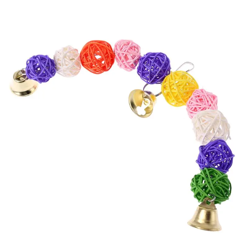 Bird Parrot Chew Toys Bite Rattan Teeth Grinding Ball Bell Attractive Parakeet Stand Toys 
Bird Parrot Chew Toys Bite Rattan Teeth Grinding Ball Bell Attractive Parakeet Stand Toys