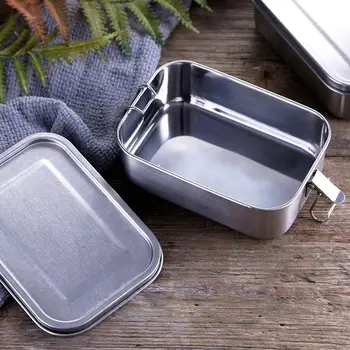 800ml 304 Stainless Steel Lunch Box Single Layer Adult Lunch Container Sealed Leakproof Rectangular Student Bento Box
800ml 304 Stainless Steel Lunch Box Single Layer Adult Lunch Container Sealed Leakproof Rectangular Student Bento Box