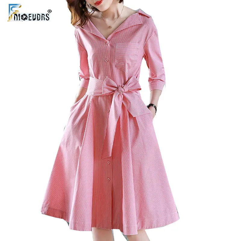 Autumn Fall Design Dresses Women Fashion Basic Wear Elegant Office Lady Red Striped Button Shirt Dress Bow Tie A625
Autumn Fall Design Dresses Women Fashion Basic Wear Elegant Office Lady Red Striped Button Shirt Dress Bow Tie A625