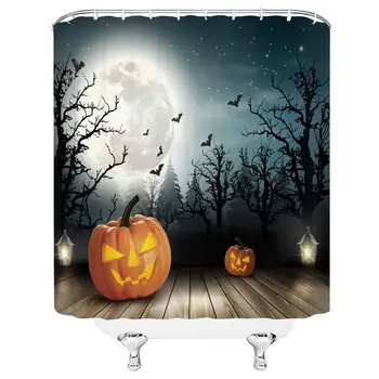 Halloween Shower Curtain Gothic Forest Star Super Moon Bat Pumpkin Wooden Board Home Bathroom Decor Quick Dry Fabric with 12
Halloween Shower Curtain Gothic Forest Star Super Moon Bat Pumpkin Wooden Board Home Bathroom Decor Quick Dry Fabric with 12