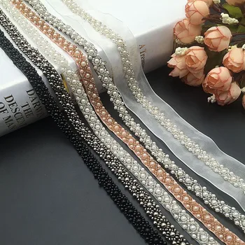 5 Yards Handmade Pearl Beaded Lace Trim With Beads Lace Ribbon Tape Decoraiton For Clothing DIY Craft Garment Sewing Black White
5 Yards Handmade Pearl Beaded Lace Trim With Beads Lace Ribbon Tape Decoraiton For Clothing DIY Craft Garment Sewing Black White