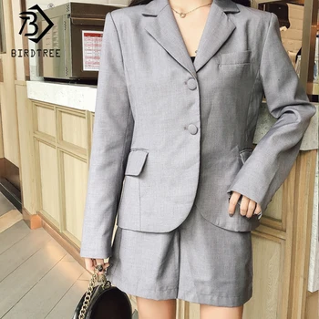 2020 Spring New Women's Office Lady Suits Notched Long Sleeve Blazer And Shorts Single-Breasted Fashion Two Pieces Set S9D988O
2020 Spring New Women's Office Lady Suits Notched Long Sleeve Blazer And Shorts Single-Breasted Fashion Two Pieces Set S9D988O