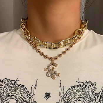 Vintage Multilevel Thick Bead Chains Crystal China Dragon Shape Pendant Necklaces For Women Fashion Female Necklace Jewelry
Vintage Multilevel Thick Bead Chains Crystal China Dragon Shape Pendant Necklaces For Women Fashion Female Necklace Jewelry