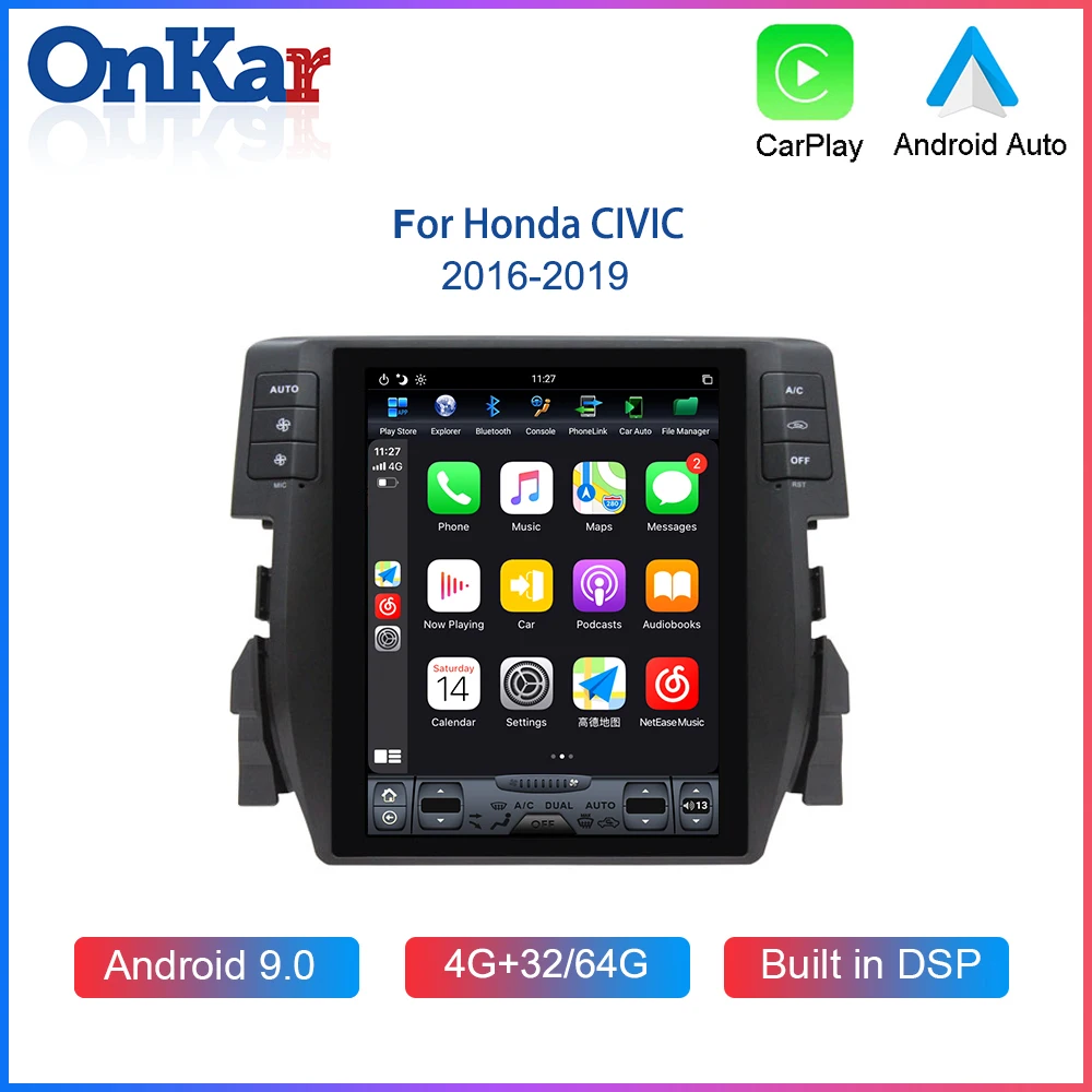 ONKAR 10.4 Inch Vertical Screen For Honda CIVIC 2016-2019 Central Multimedia Bluetooth 5.0 Car Stereo Received 1 din DSP Navi
ONKAR 10.4 Inch Vertical Screen For Honda CIVIC 2016-2019 Central Multimedia Bluetooth 5.0 Car Stereo Received 1 din DSP Navi