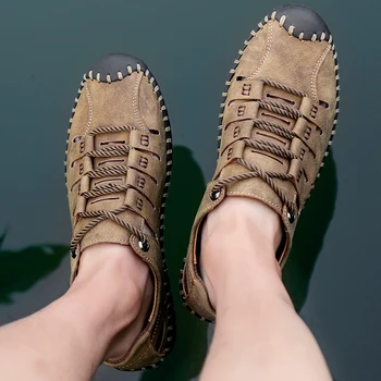 Summer Casual Mens Sandals Sneakers High Qulity Men Fashion Flat Shoes Beach Walking Letaher Water Plus Size 48 Footwear Tenis
Summer Casual Mens Sandals Sneakers High Qulity Men Fashion Flat Shoes Beach Walking Letaher Water Plus Size 48 Footwear Tenis