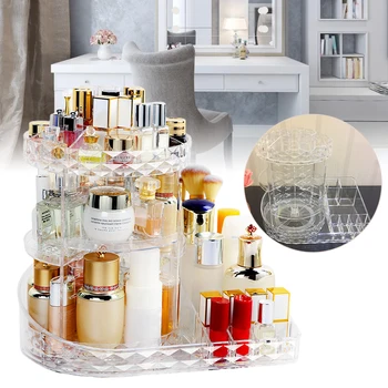 360 Degree Rotating Makeup Organizer Adjustable Transparent Acrylic Lipstick Nail Polish Desktop Large Capacity Cosmetic Storage
360 Degree Rotating Makeup Organizer Adjustable Transparent Acrylic Lipstick Nail Polish Desktop Large Capacity Cosmetic Storage