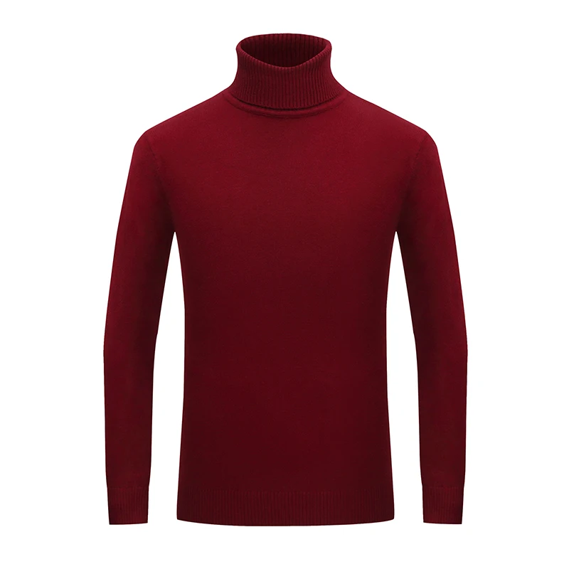 

Men's Turtleneck Sweater Pullover Casual Pure Color Sweater Long Sleeve Warm Knit Slim Base Shirt Jacket