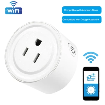 Smart Home Mini Intelligent Socket Smart Plug WIFI Remote Control Timing Switch Voice Control with ON/OFF Button
Smart Home Mini Intelligent Socket Smart Plug WIFI Remote Control Timing Switch Voice Control with ON/OFF Button