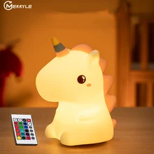 Cute Unicorn LED Night Light USB Charge Silicone Baby Sleeping Bedroom Lamp Touch Sensor Night Lamp for Kids Christmas Gift 
Cute Unicorn LED Night Light USB Charge Silicone Baby Sleeping Bedroom Lamp Touch Sensor Night Lamp for Kids Christmas Gift
