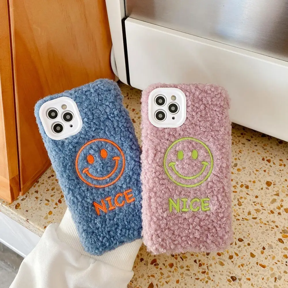 Plush smile face For Apple iPhone 11 Pro MAX Case Winter Mobile Phone Accessories For iPhone 7G 8Plus X XR XS Protection Cover
Plush smile face For Apple iPhone 11 Pro MAX Case Winter Mobile Phone Accessories For iPhone 7G 8Plus X XR XS Protection Cover