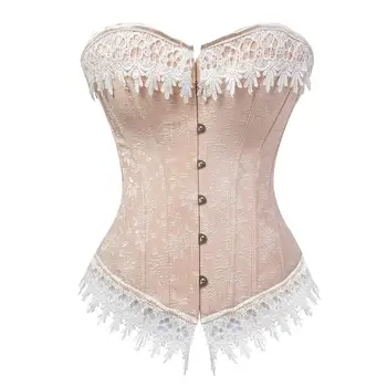 Grebrafan Gothic Plus Size Cream Lace Trim Overbust Corset Bustier Top Push Up Masquerade Carnival Fiesta Party Costumes
Grebrafan Gothic Plus Size Cream Lace Trim Overbust Corset Bustier Top Push Up Masquerade Carnival Fiesta Party Costumes