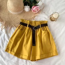2021 Summer Elegant High Waist Shorts Women Casual Solid Wide Leg Loose Cotton Short Pants With Belt Korean Sweet Girls
2021 Summer Elegant High Waist Shorts Women Casual Solid Wide Leg Loose Cotton Short Pants With Belt Korean Sweet Girls