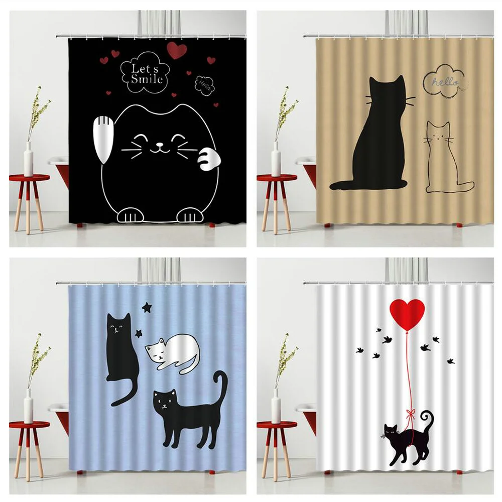 Детские занавески для душа, декоративные занавески разных размеров с рисунками кошек, животных, ванной, водонепроницаемые занавески из полиэстера
Детские занавески для душа, декоративные занавески разных размеров с рисунками кошек, животных, ванной, водонепроницаемые занавески из полиэстера