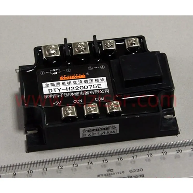 Solid State Relay DTY-H220D75E/F/H Fully Isolated Single Phase AC Voltage Module
Solid State Relay DTY-H220D75E/F/H Fully Isolated Single Phase AC Voltage Module