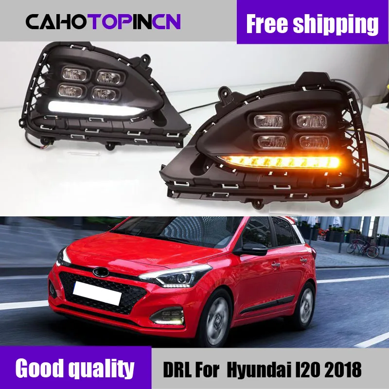 DRL для Hyundai I20 2018 2019 светодиодный Автомобильные фары дневного света светильник
