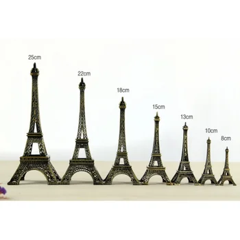

Creative Gifts 25cm Metal Art Crafts Paris Eiffel Tower Model Figurine Zinc Alloy Statue Travel Souvenirs Home Decorations