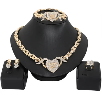 Newest african jewelry sets bear I love you Jewelry Sets Heart Shape Crystal Necklace bracelet Jewelry set for women
Newest african jewelry sets bear I love you Jewelry Sets Heart Shape Crystal Necklace bracelet Jewelry set for women