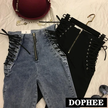 New Side Strap Skinny Jeans Pants Female Spring and Autumn Stretch Long Trousers Slim Fit Large Size Pencil Pants 
New Side Strap Skinny Jeans Pants Female Spring and Autumn Stretch Long Trousers Slim Fit Large Size Pencil Pants
