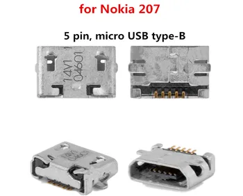 

(5 pcs/lot)USB Charge Connector socket for Nokia 710 Lumia 207 208 220 230 500 503 Asha Dual Sim(5 pin, micro USB type-B)