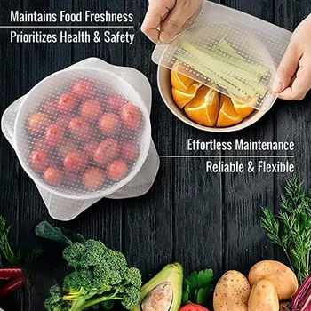 Silicone Vacuum Cover Reusable Silicon Stretch Lids Kitchen Silicone Food Wrap Refrigerator Stretch Lids Silicone Cover
Silicone Vacuum Cover Reusable Silicon Stretch Lids Kitchen Silicone Food Wrap Refrigerator Stretch Lids Silicone Cover