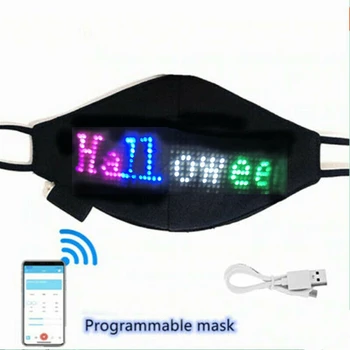 Halloween Luminous LED-Mask Mobile Phone APP Edit Pattern Text Bungee Advertising Display Light Up Module Matrix Programmable
Halloween Luminous LED-Mask Mobile Phone APP Edit Pattern Text Bungee Advertising Display Light Up Module Matrix Programmable