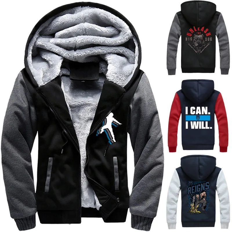 Roman Reigns Zipper Hooded sweatshirt Men Trick Flannel Coats Big Dog Winter warm Cotton-padded Jacket Casual Hoodies Sweater
Roman Reigns Zipper Hooded sweatshirt Men Trick Flannel Coats Big Dog Winter warm Cotton-padded Jacket Casual Hoodies Sweater