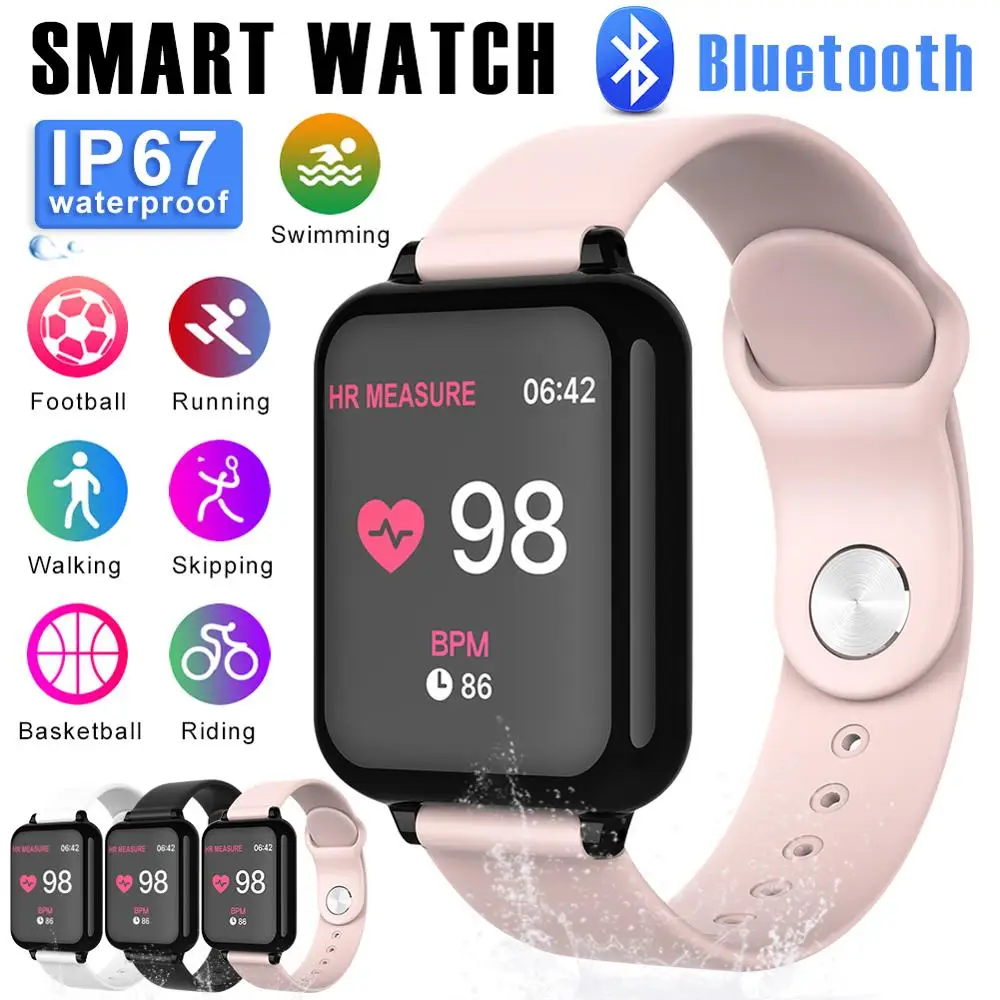 B57 Touch Screen Waterproof Smart Bracelet with Heart Rate Blood Pressure Oximetry Step Reminder Remote Control Music
B57 Touch Screen Waterproof Smart Bracelet with Heart Rate Blood Pressure Oximetry Step Reminder Remote Control Music