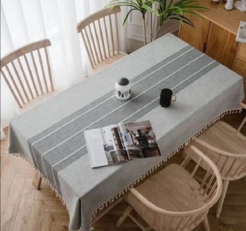 Cotton Gray Tassel Lace Tablecloth Rectangular Embroidered Tablecloth Japan Home Living Room Table Cloth Striped Simplicity
Cotton Gray Tassel Lace Tablecloth Rectangular Embroidered Tablecloth Japan Home Living Room Table Cloth Striped Simplicity