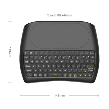 D8 Mini Wireless 2.4G Keyboard Air Mouse Touchscreen Backlit For Andriod TV Box Compatible Android/Windows/ For Mac OS/Linux
D8 Mini Wireless 2.4G Keyboard Air Mouse Touchscreen Backlit For Andriod TV Box Compatible Android/Windows/ For Mac OS/Linux